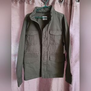 New* built in flex stowaway hood military jacket